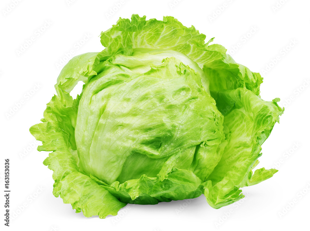 Green cabbage isolated on white background Green cabbage isolated on white background