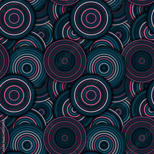 Abstract Geometric Circles Seamless Pattern