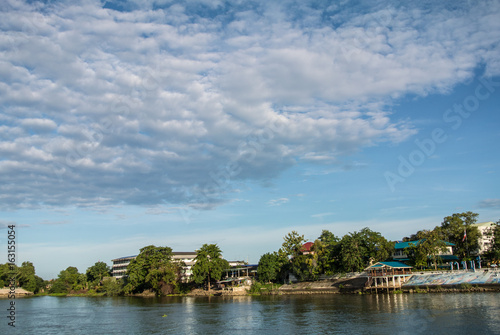 Beautiful clouds in the sky at Mae Klong river Ratchaburi province Thailand