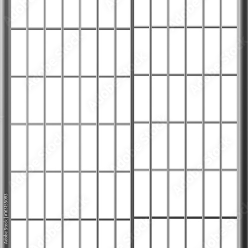 Wallpaper Mural Prison Bar Or Doors. Isolated On White Steel, Iron, Metal Jail Bars. Realistic Illustration. Pokey Concept Torontodigital.ca