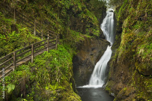 Waterfall in the Glenariff Forest Park in Northern Ireland