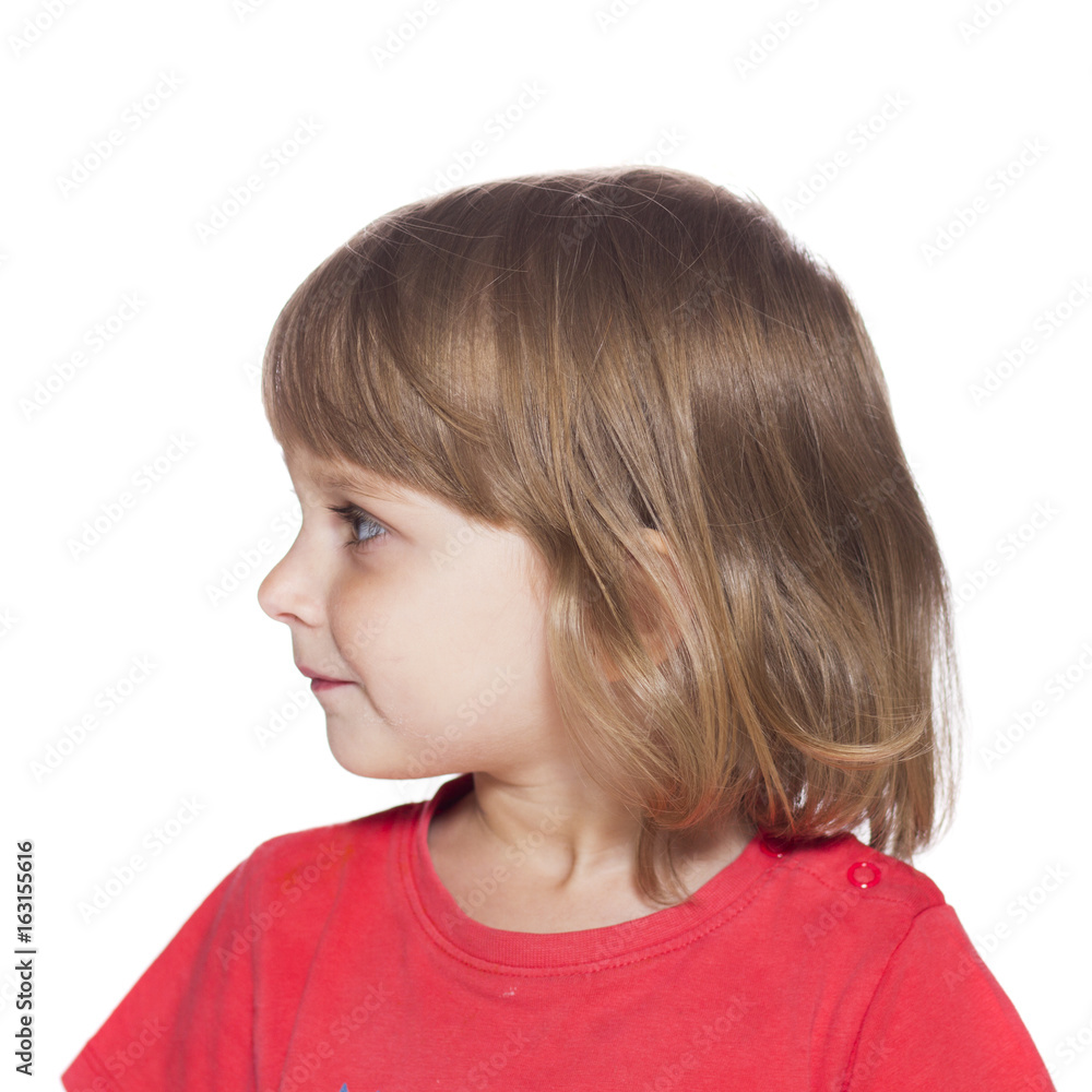 littl girl side portrait littl girl side portrait