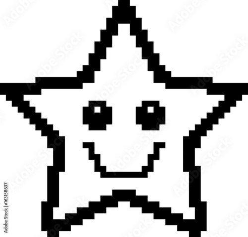 Smiling 8-Bit Cartoon Star