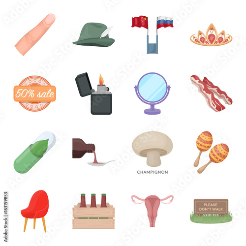 Health, beauty, food and other web icon in cartoon style.Hunting, entertainment, service icons in set collection.