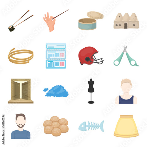 trip, business, hobby and other web icon in cartoon style.bone, ram, skirt icons in set collection.