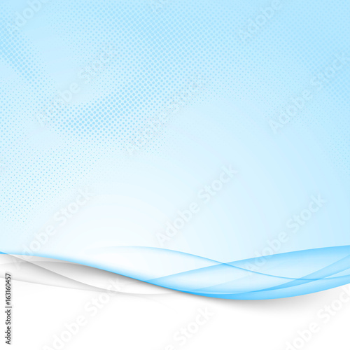 Modern blue folder abstract dotted background layout. Smooth abstract wave border soft futuristic cool smoke swoosh banner