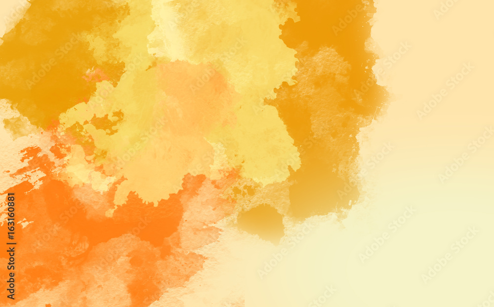 Abstract colorful water color,yellow and orange background.