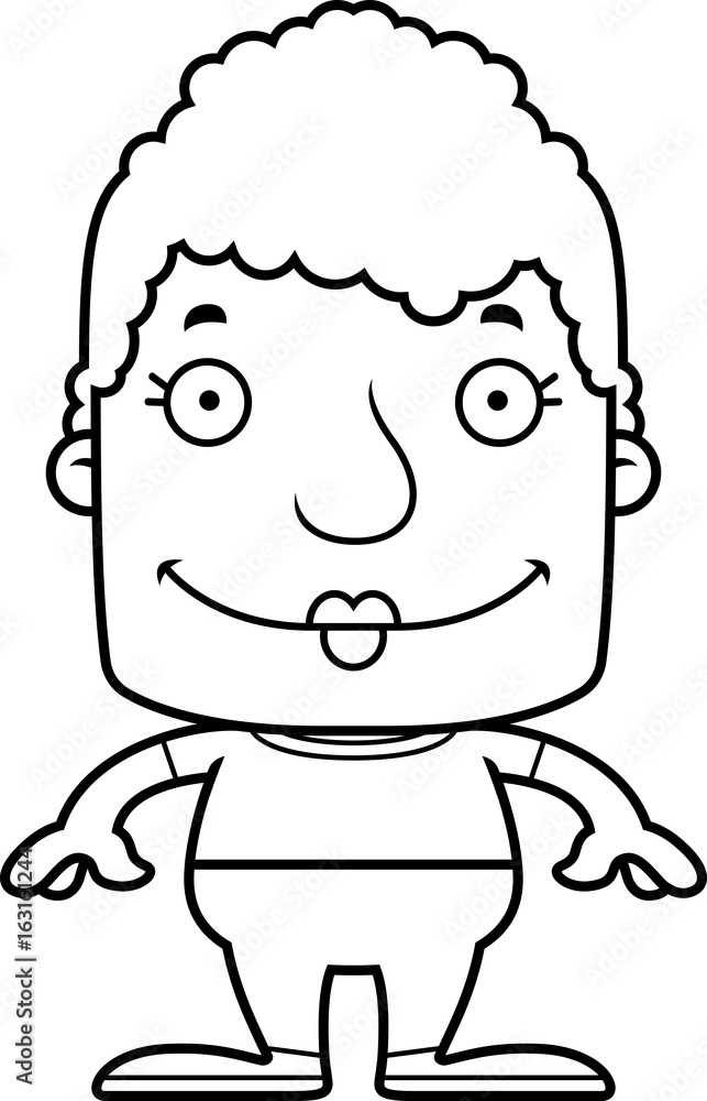 Cartoon Smiling Woman Cartoon Smiling Woman