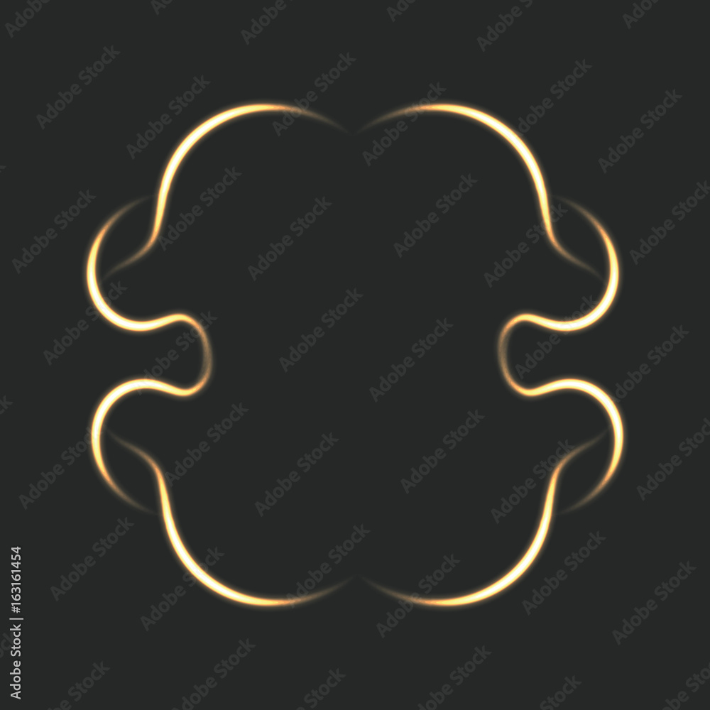 Round glowing frame on a dark background. Abstract magic wavy fire background. Vector illustration. Round glowing frame on a dark background. Abstract magic wavy fire background. Vector illustration.