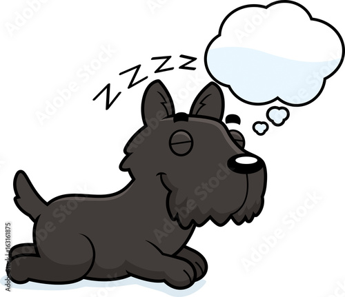 Cartoon Scottie Dreaming