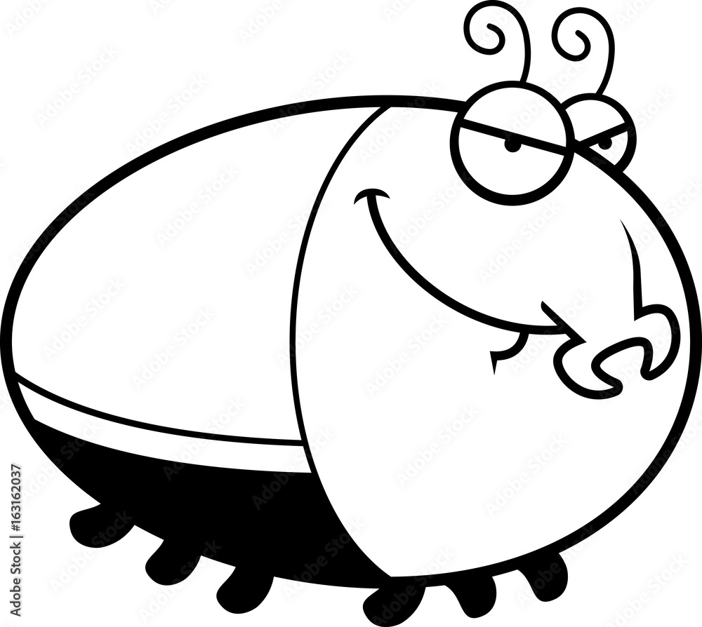 Obraz premium Sly Cartoon Beetle