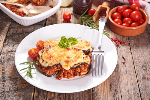 eggplant,beef and tomato sauce