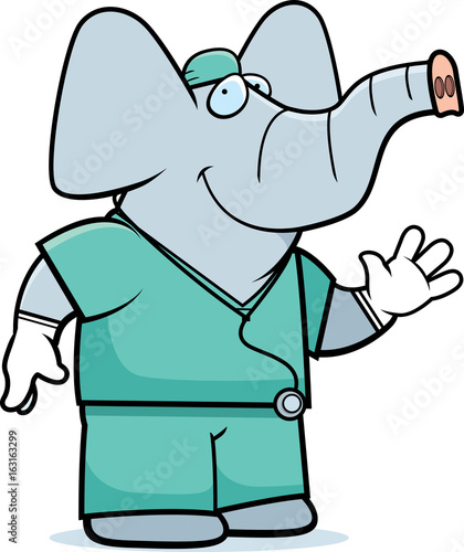 Cartoon Elephant Doctor