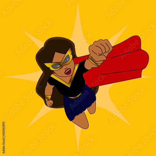 Superhero woman cartoon