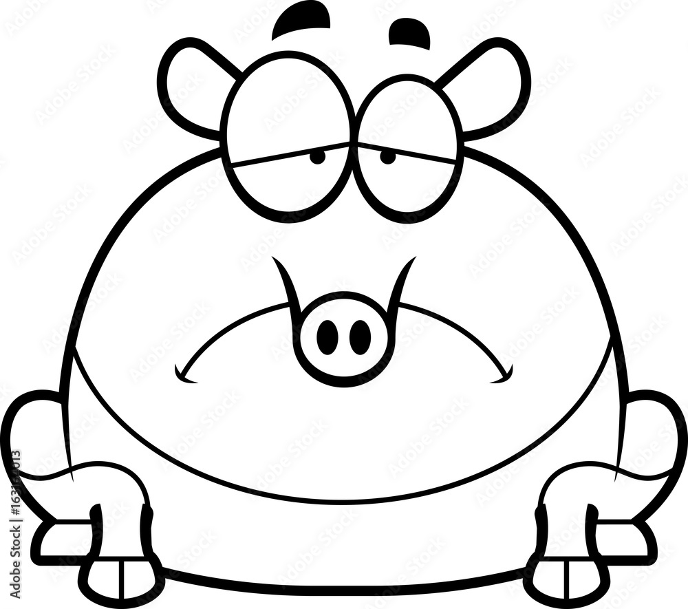 Obraz premium Sad Cartoon Tapir