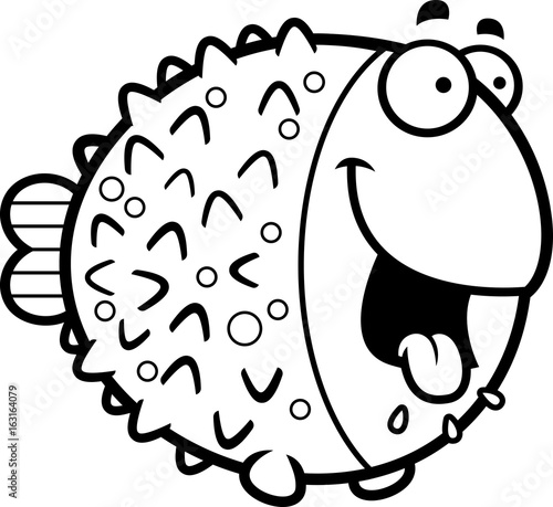 Hungry Cartoon Pufferfish