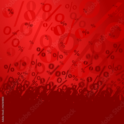 Prozenteregen Rot