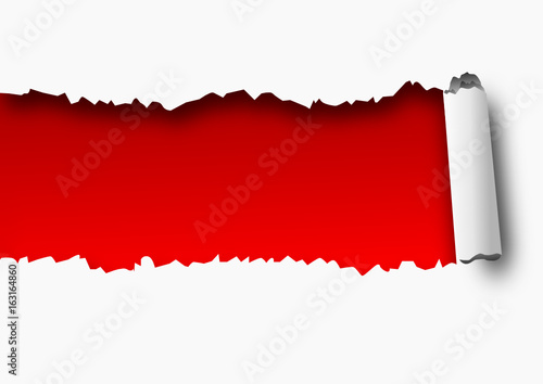 Papierbanner, gerissen, 