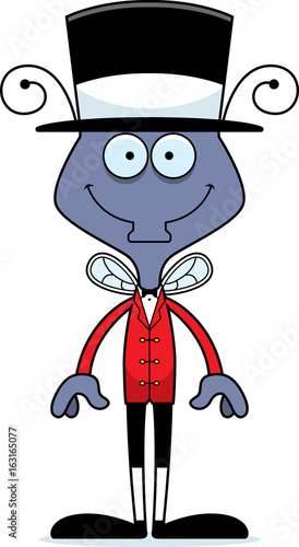 Cartoon Smiling Ringmaster Fly