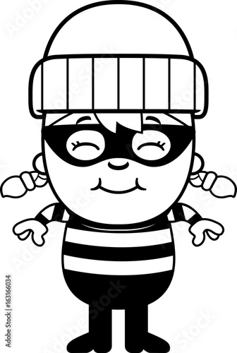 Smiling Cartoon Little Burglar