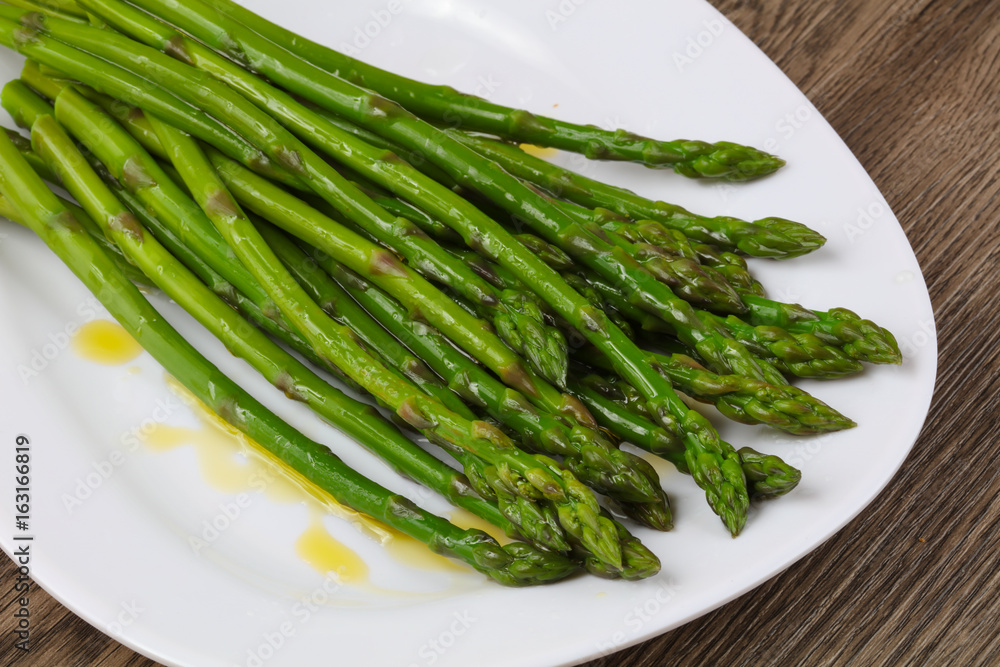 Boiled asparagus