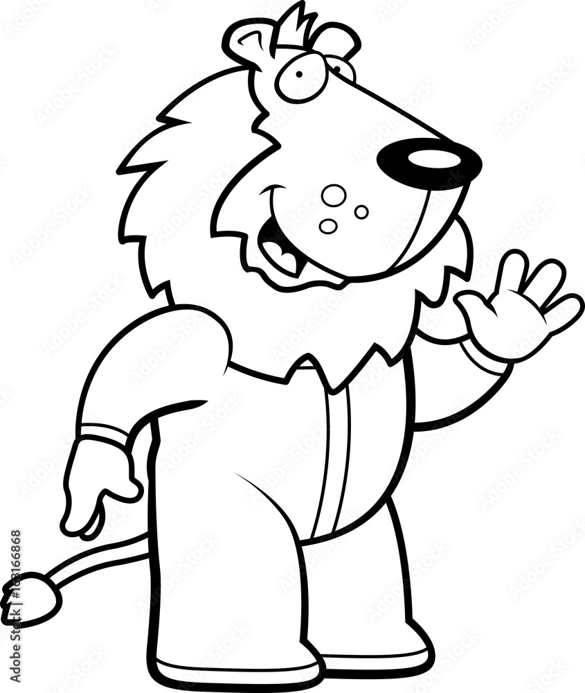 Fototapeta premium Cartoon Lion Pajamas