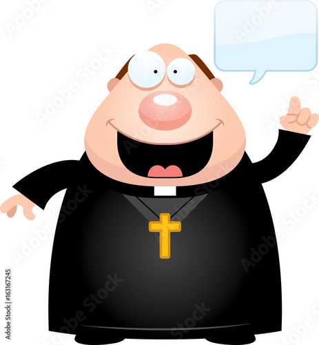 Cartoon Priest Talking