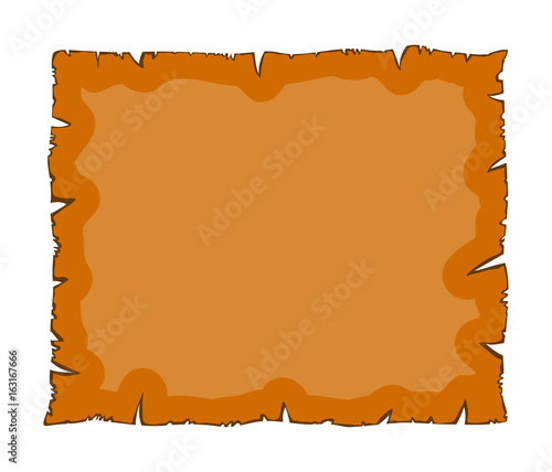 Old paper, torn parchment vector symbol icon design.