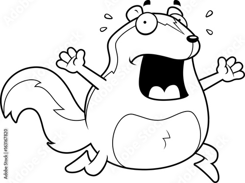 Cartoon Skunk Panic