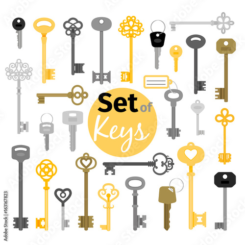 Antique and modern keys