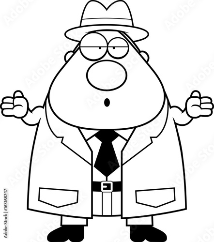 Confused Cartoon Detective