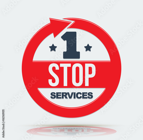 1 stop services icon. Vector illustration.