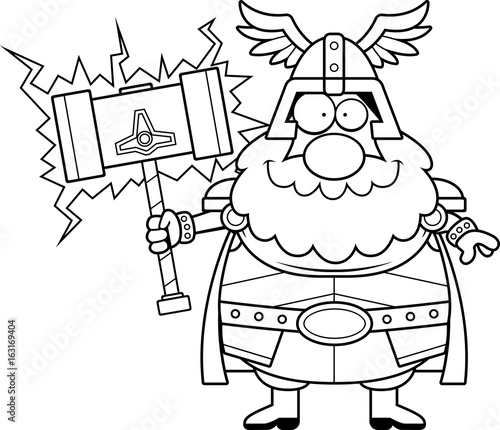 Happy Cartoon Thor