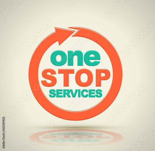 1 stop services icon. Vector illustration.