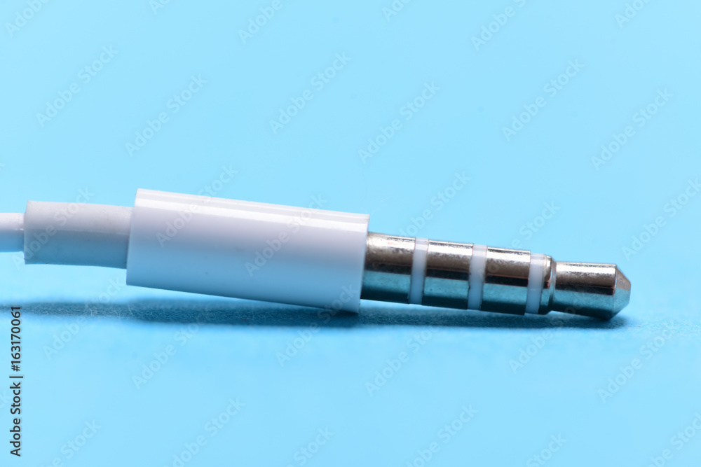 Jack plug audio. Mini jack cable. White Audio connector. Jack plug audio. Mini jack cable. White Audio connector.