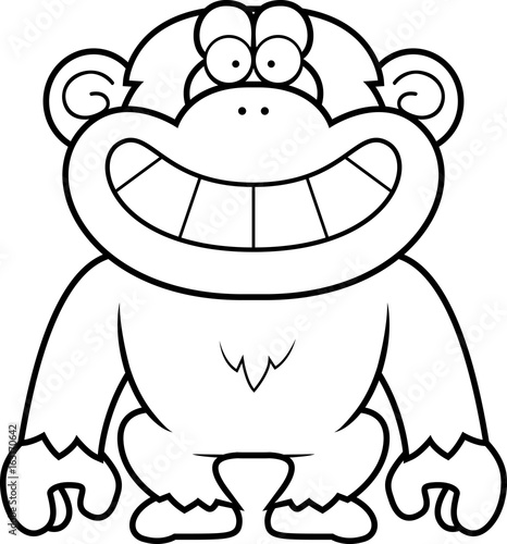 Cartoon Chimp Grin