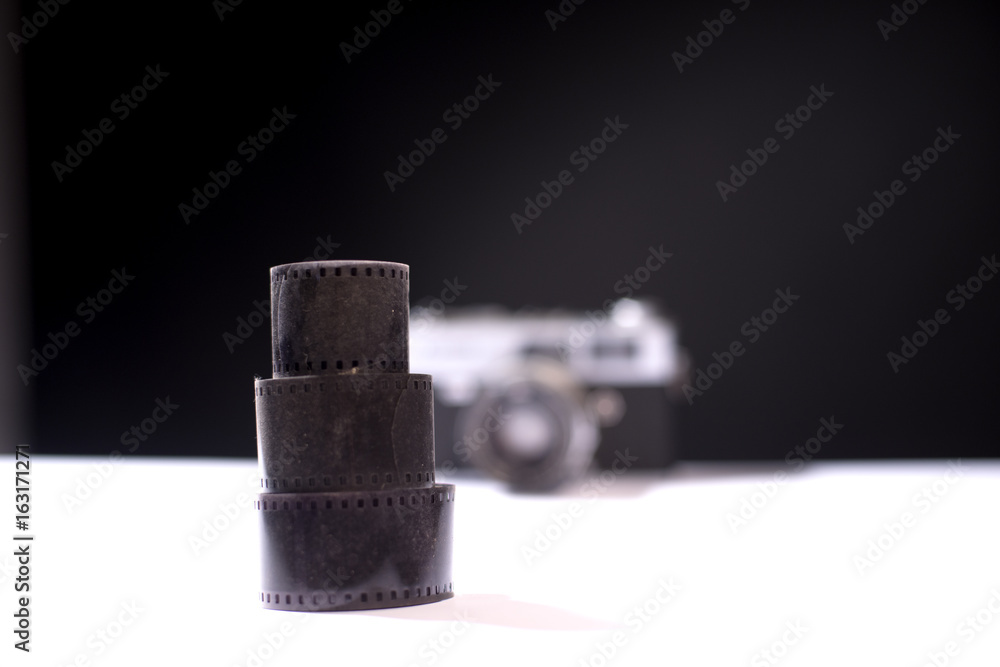 35mm film strip on white background 35mm film strip on white background