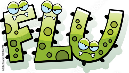Cartoon Flu Bug Text