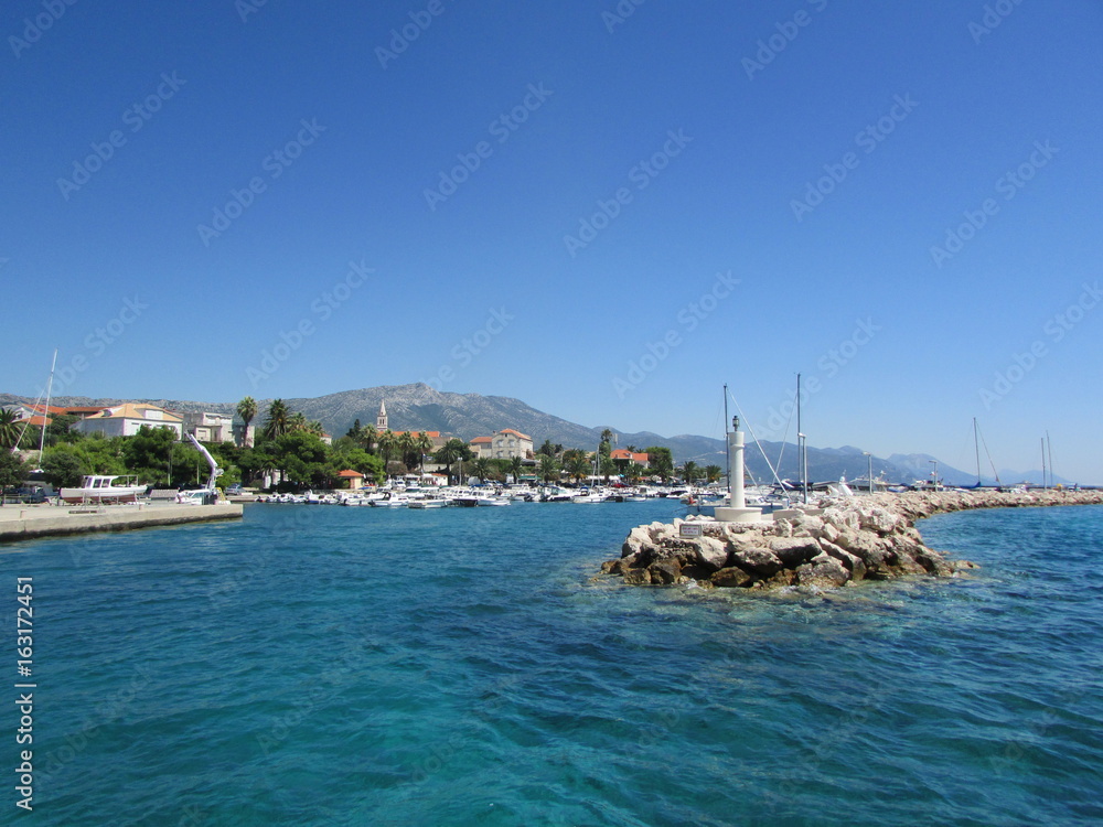 Adriatic sea view near Korcula, Croatia