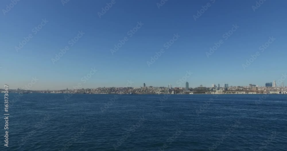 Panorama of view from the Golden Horn on the duct slopes City Panorama of view from the Golden Horn on the duct slopes City