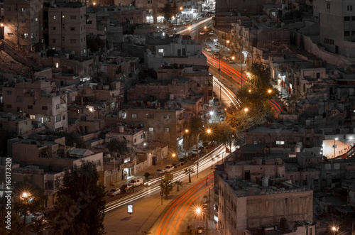 Amman Jordan street at night