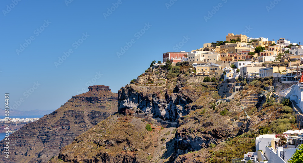 View of the Greek village of Fira on the island of Santorini