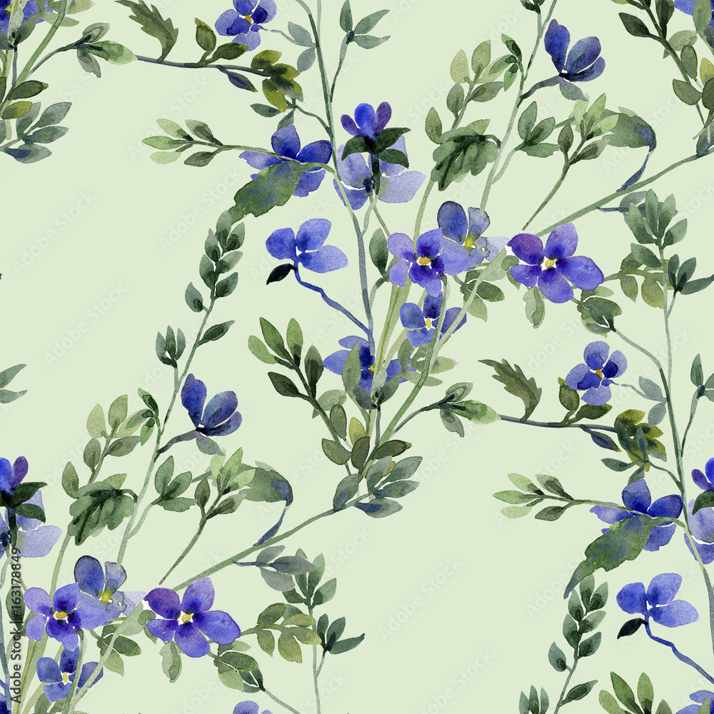 Blue small spring flowers,image seamless pattern Blue small spring flowers,image seamless pattern