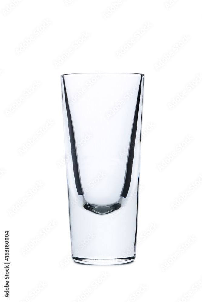Empty glass isolated on a white Empty glass isolated on a white