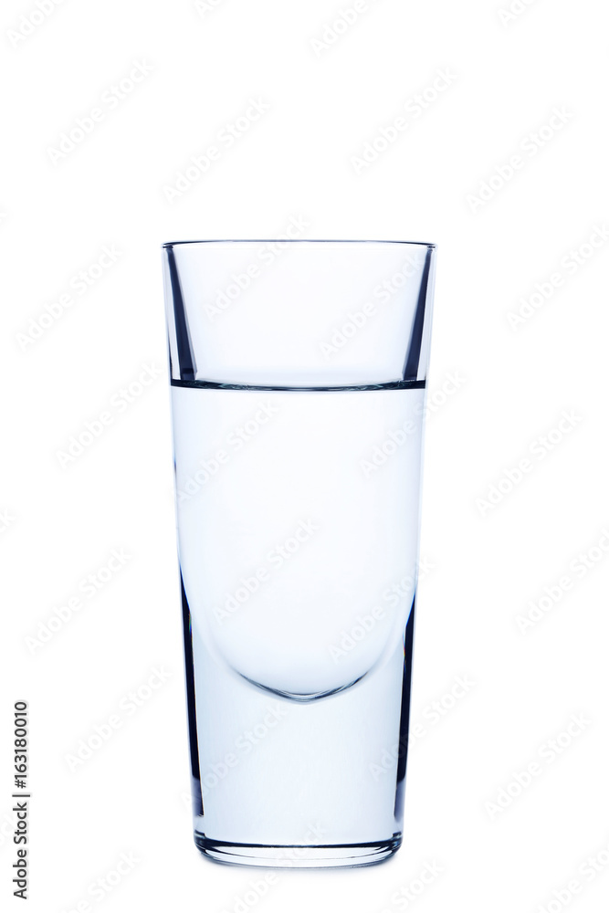 Glass with water isolated on a white Glass with water isolated on a white