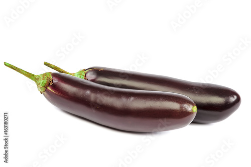 Eggplant isolated on white background. Fresh vegetables