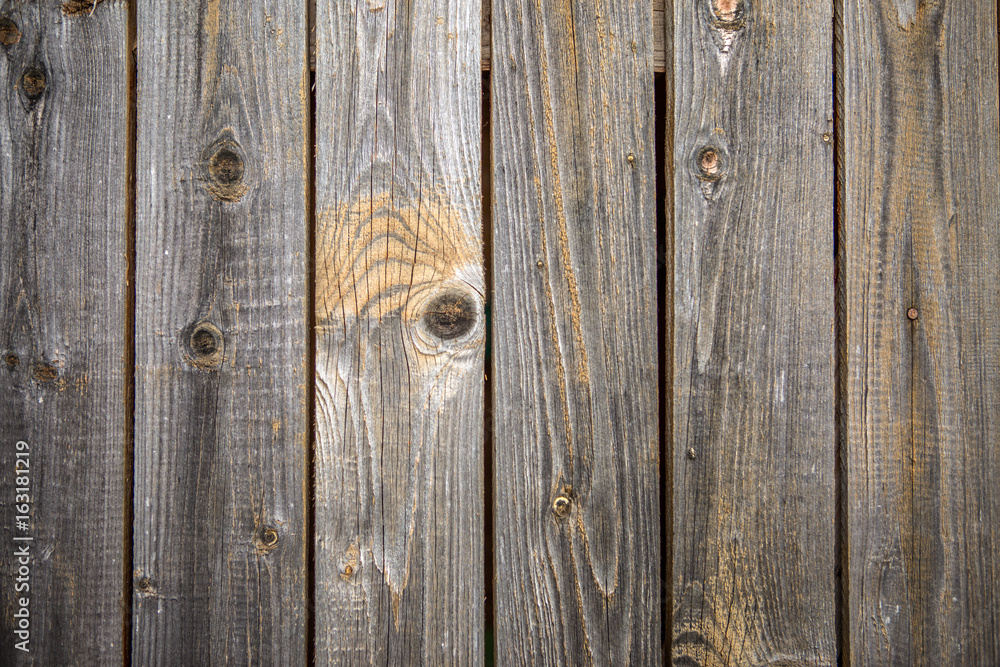 Fototapeta premium Brown wooden texture, board vertically