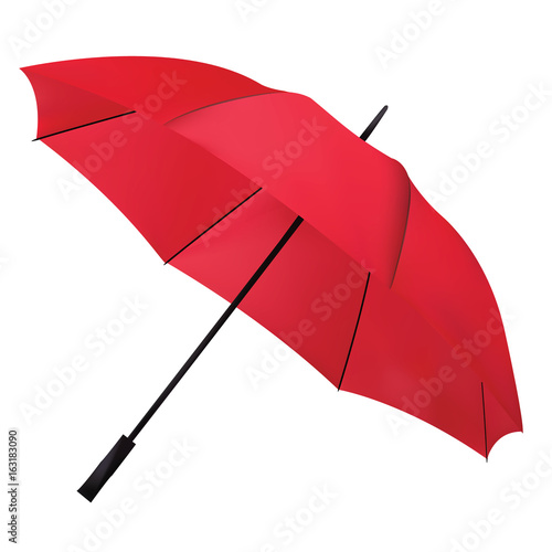 Czerwony parasol, obraz wektorowy. 