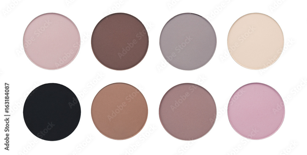Matte blusher or eyeshadow isolated on white background Matte blusher or eyeshadow isolated on white background