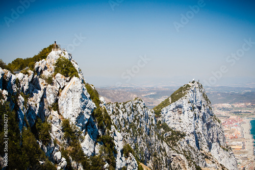 View of the rocks of gibraltar from the observation deck